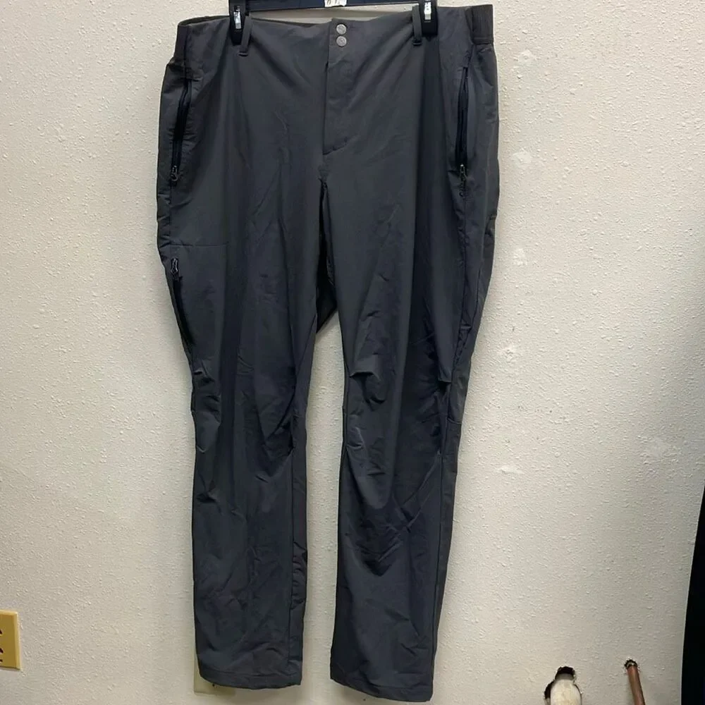 REI Co-op Men’s 2XL 44/33 Dark Gray Lightweight Hiking Trail Pants #775